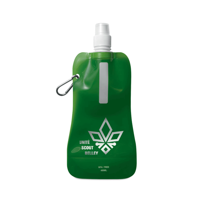 BPA-fri sammenfoldelig vandflaske med aluminium karabinhage, 480 ml - Benjamin