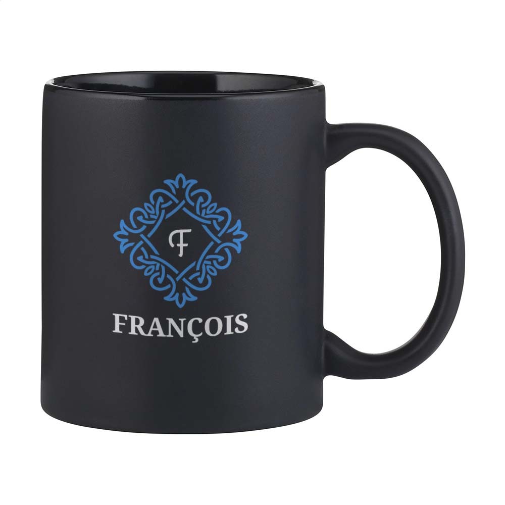 Sort Diamant Keramisk Krus 350ml - Skagen trykt med logo
