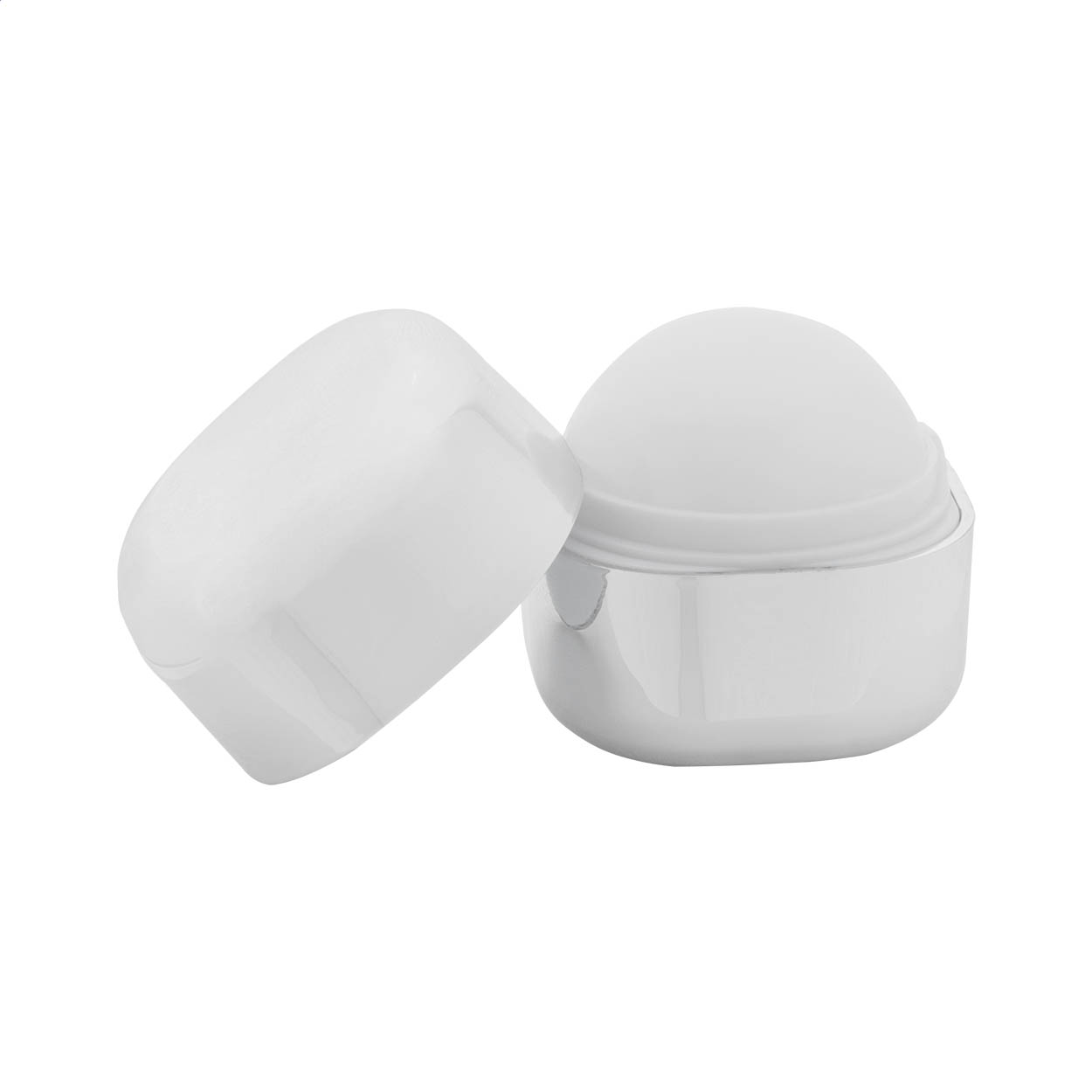 Cuboris Shine læbepomade med vanilje og SPF 15 med logo, terningform