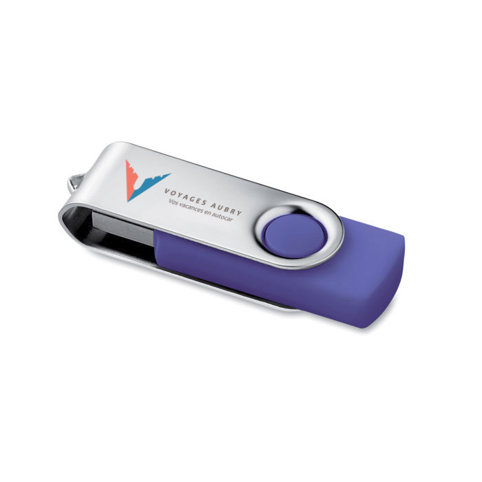 Techmate USB-flashdrev med sølvfarvet metalklemme - Åsa