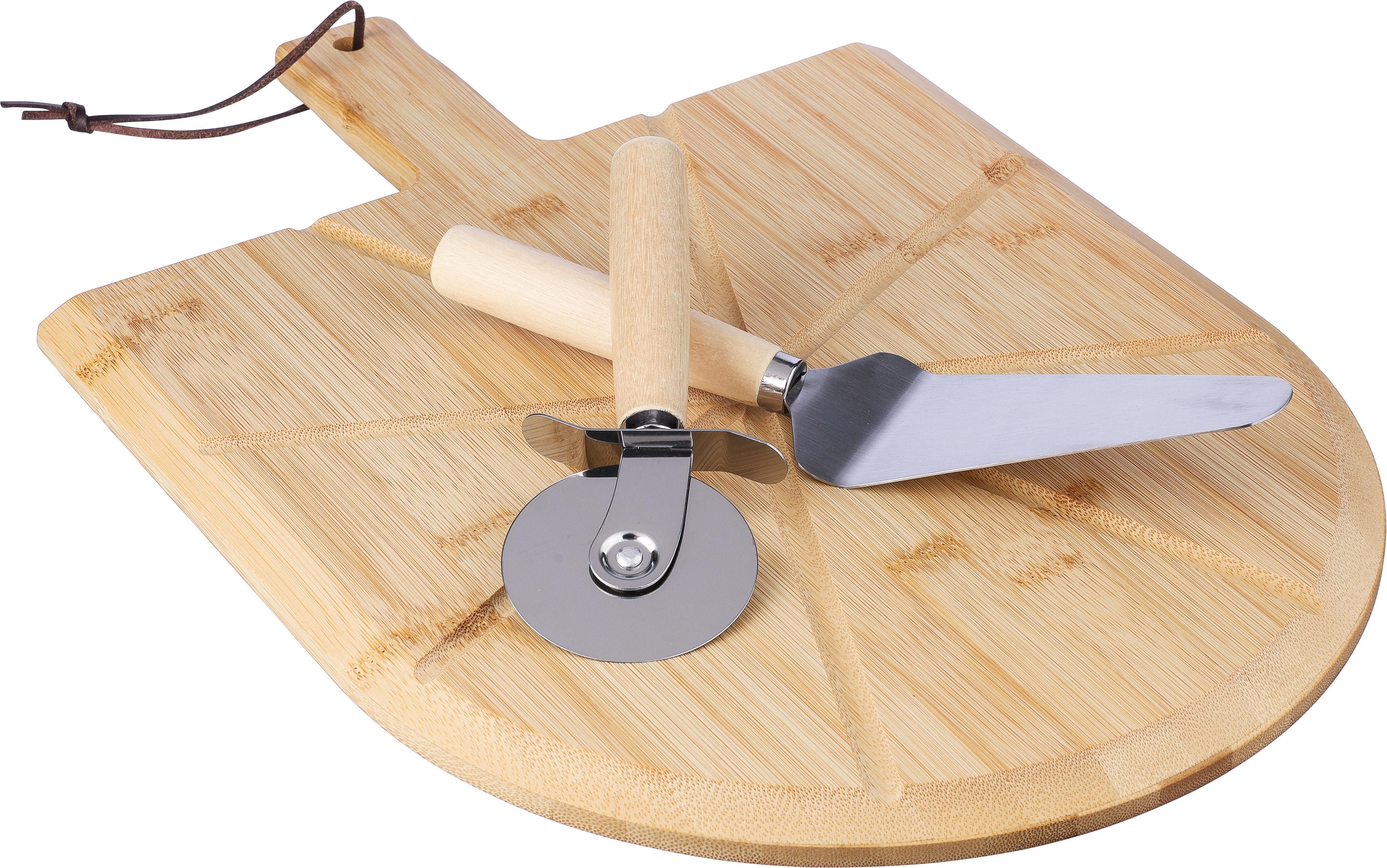 Bambus Pizzabræt Sæt - Olivia