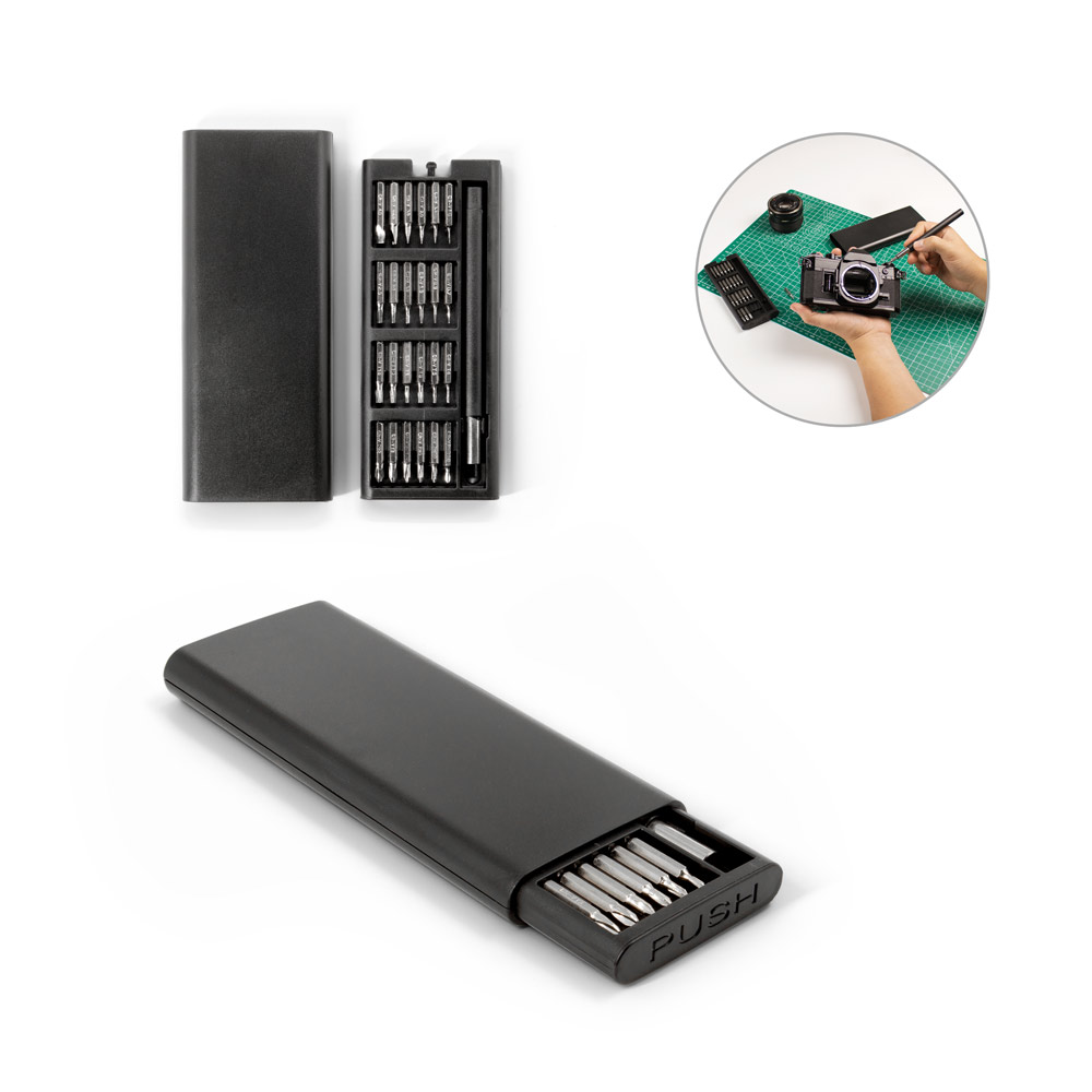 ATOM. Sæt af skruetrækkere med forskellige magnetiske spidser af kulstofstål