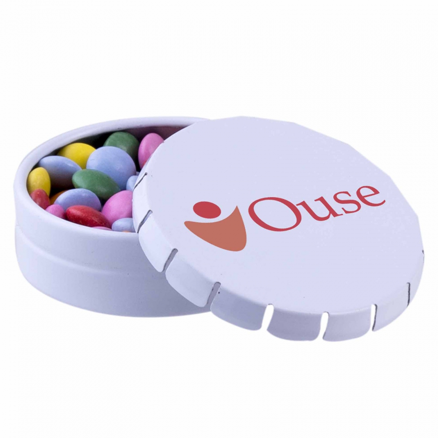 Trykt Mini Clic-Clac dåse med Chokolader - Blaavandshuk