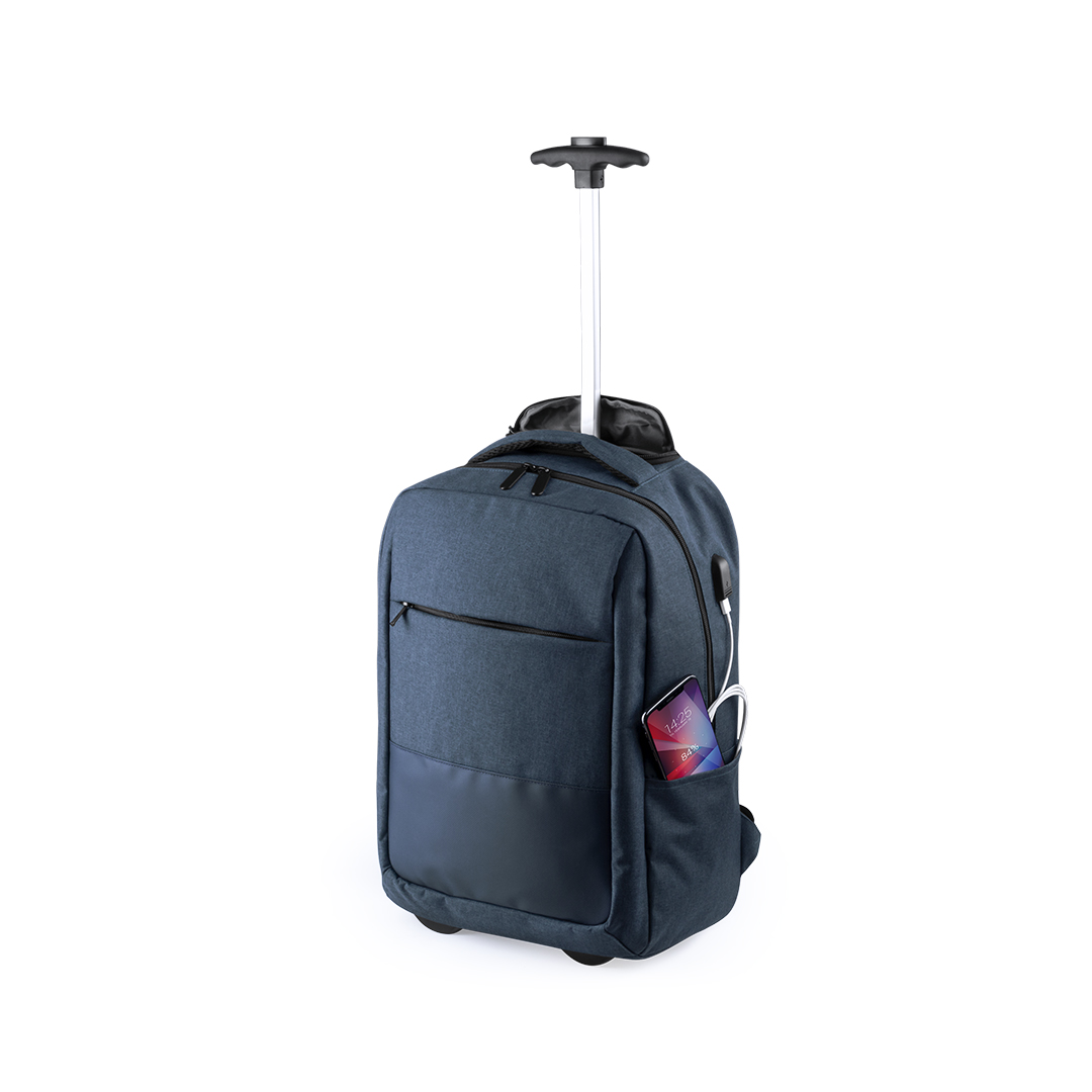 Polyester Trolleybag med USB-opladning - Egebjerg