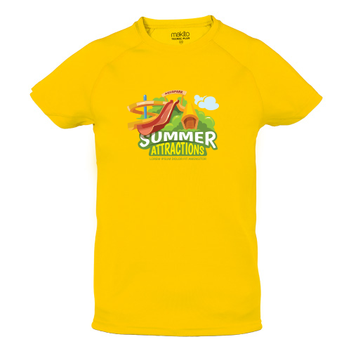 Børns tekniske åndbare polyester T-shirt - Sakskøbing