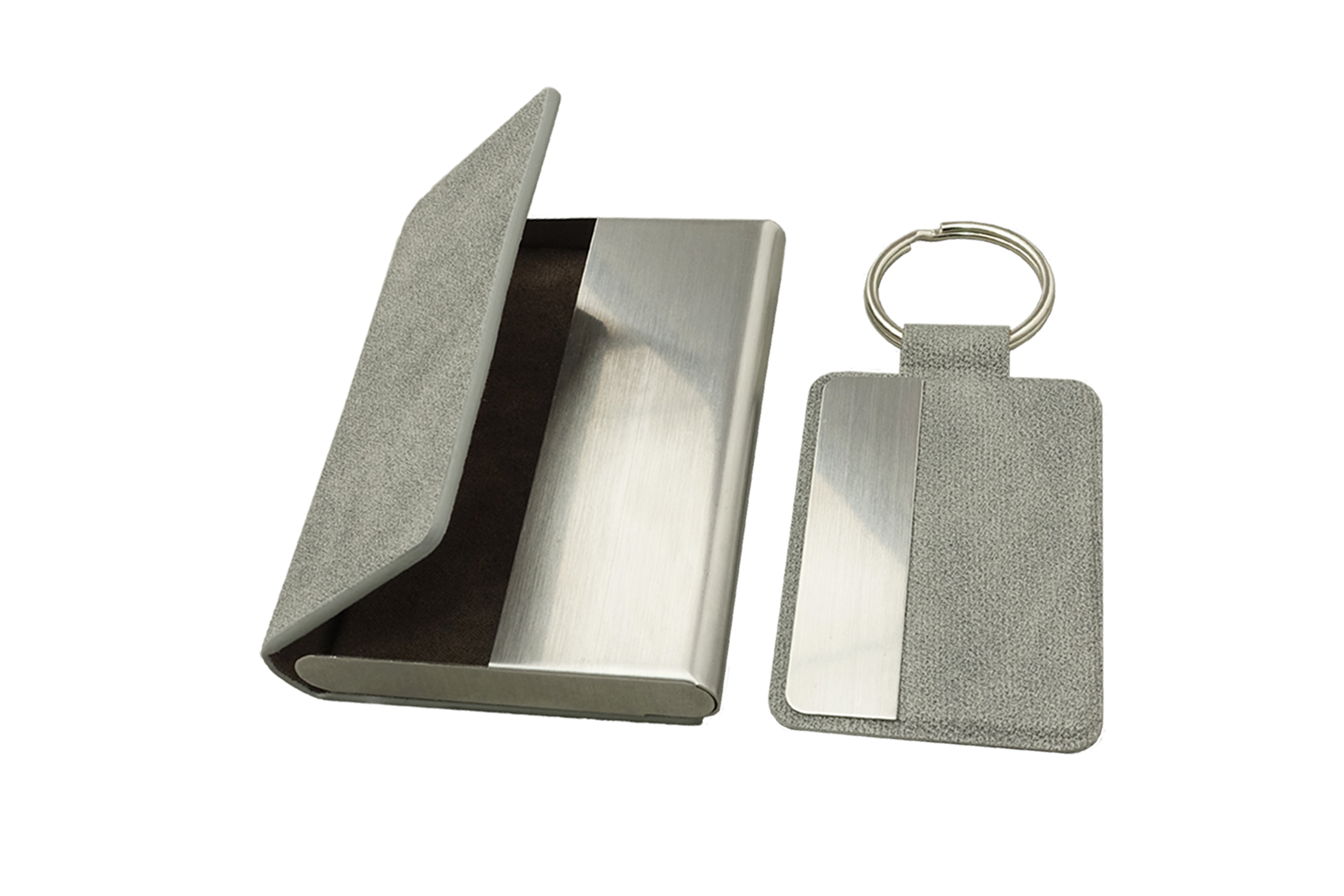 Læder visitkort holder med nøglefob - Astrid