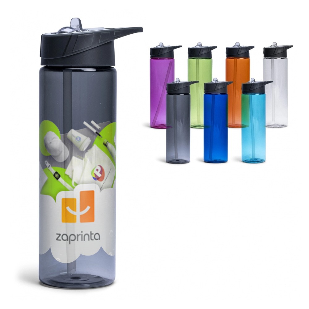 Tritan sugerør vandflaske 700ml - Hellebaek trykt med logo