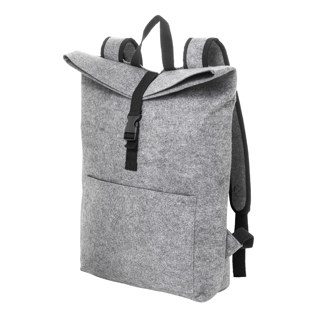 Refelt Roll rolltop-rygsæk i RPET-filt med computerrum og logo
