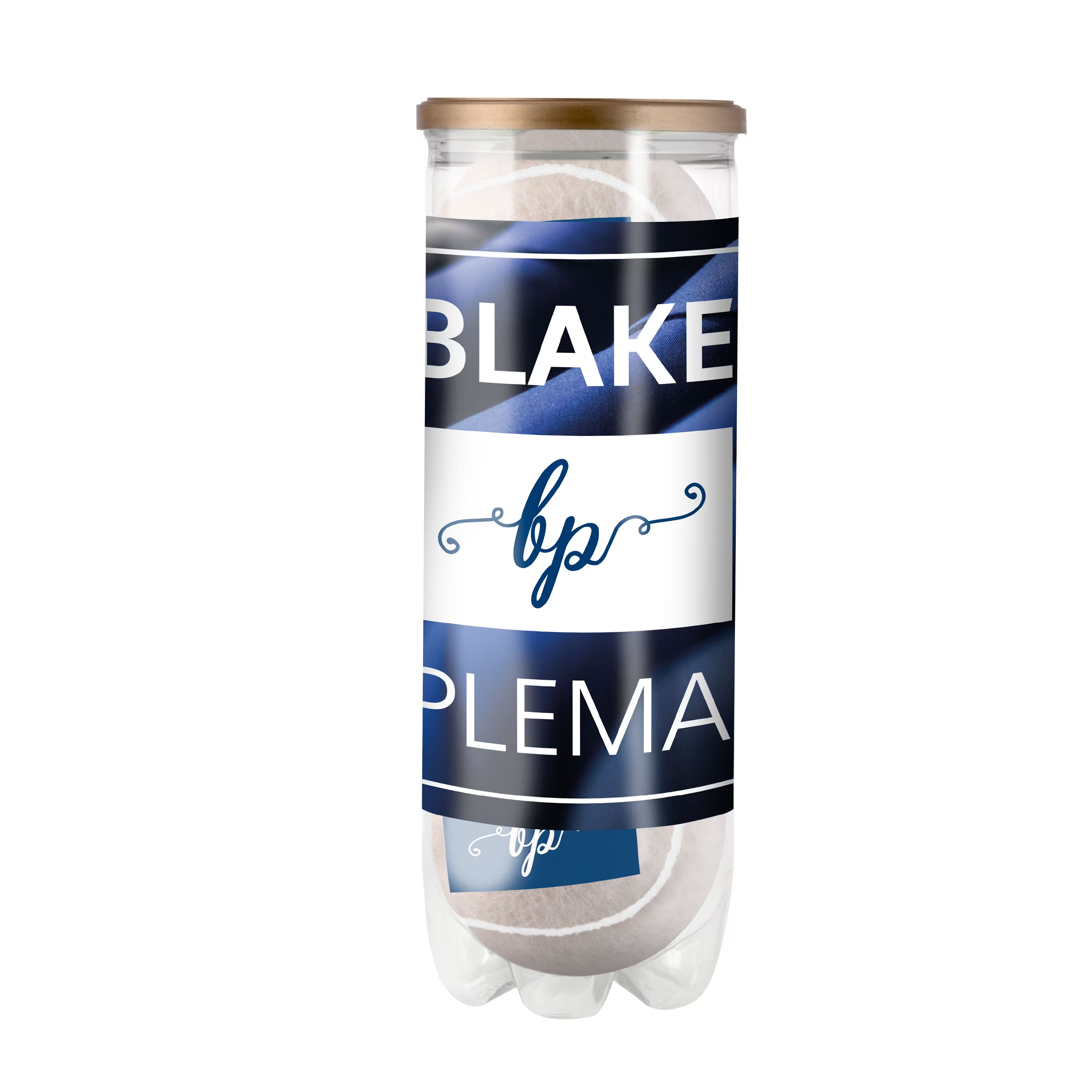 Tube med farvede tennisbolde