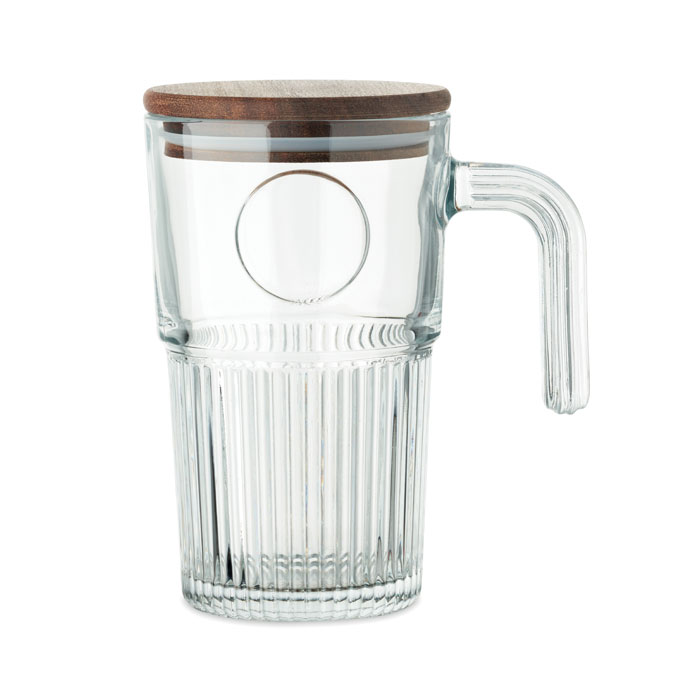 Stor glas krus med låg - Haslev