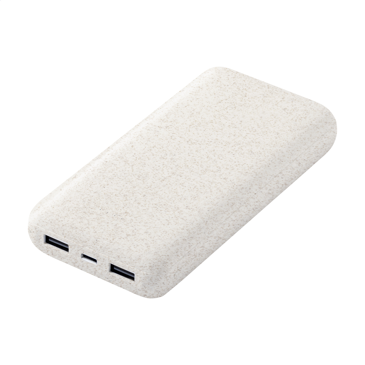 Durum XL powerbank i økologisk hvedestrå med 20000 mAh og jeres logo trykt med logo