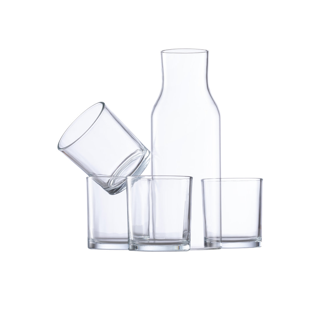Sobert Glas Kande og Glassæt - Dyvelskaft