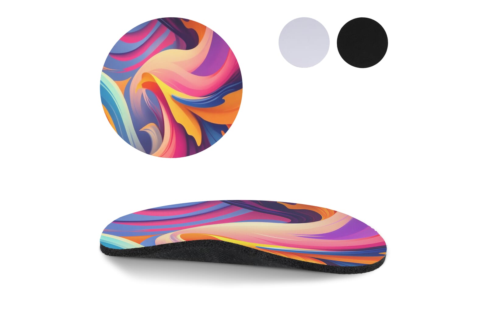 Rund Personlig Coaster - Olivia trykt med logo
