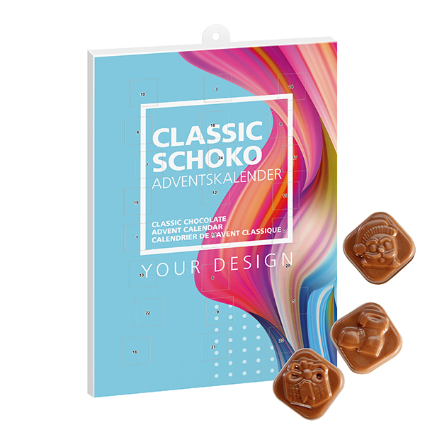 Klassisk Chokolade Julekalender (portræt) - Harald trykt med logo