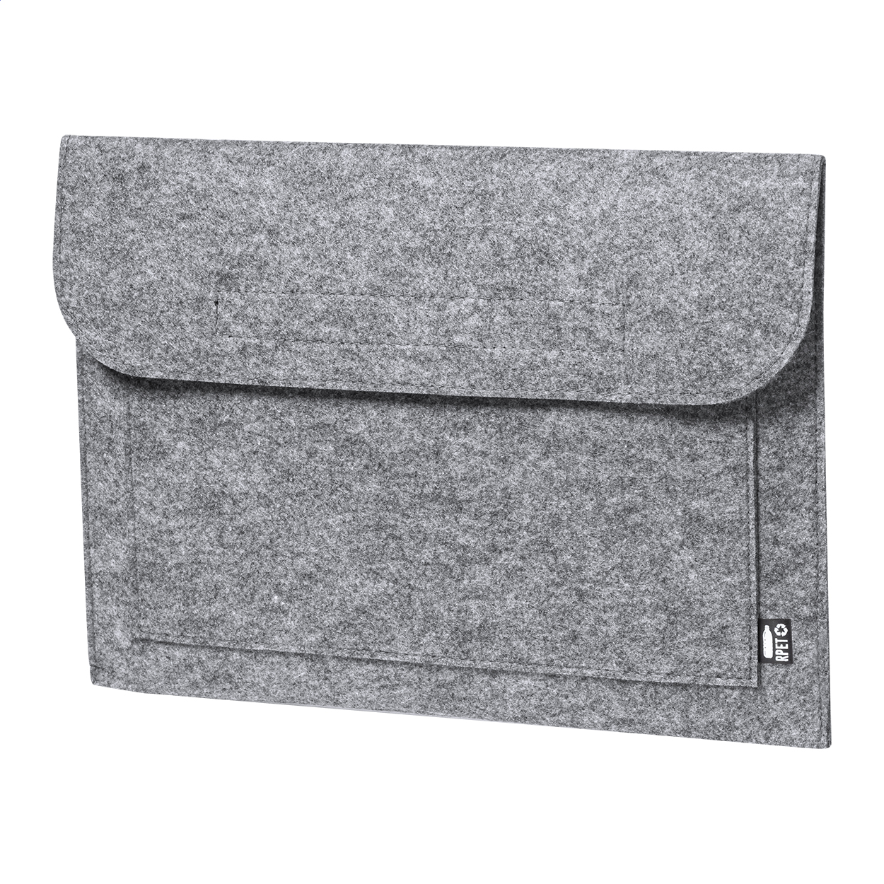 Feddox laptopsleeve i RPET-filt med frontlomme og logo