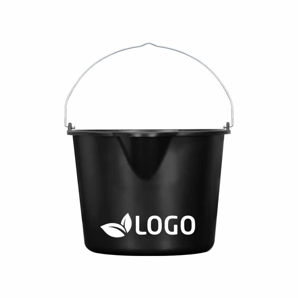 Stærk Sort Spand 12L med Tragt - Odder