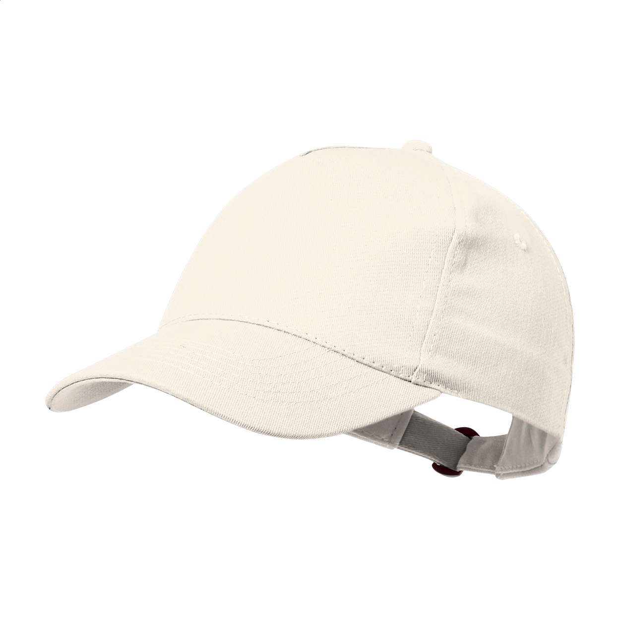 Rebicap 5-panel baseballkasket i genbrugt bomuld med metalspænde og logo trykt med logo
