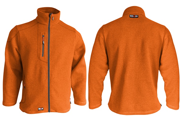 Lang lynlås fleece jakke med lommer - Astrid