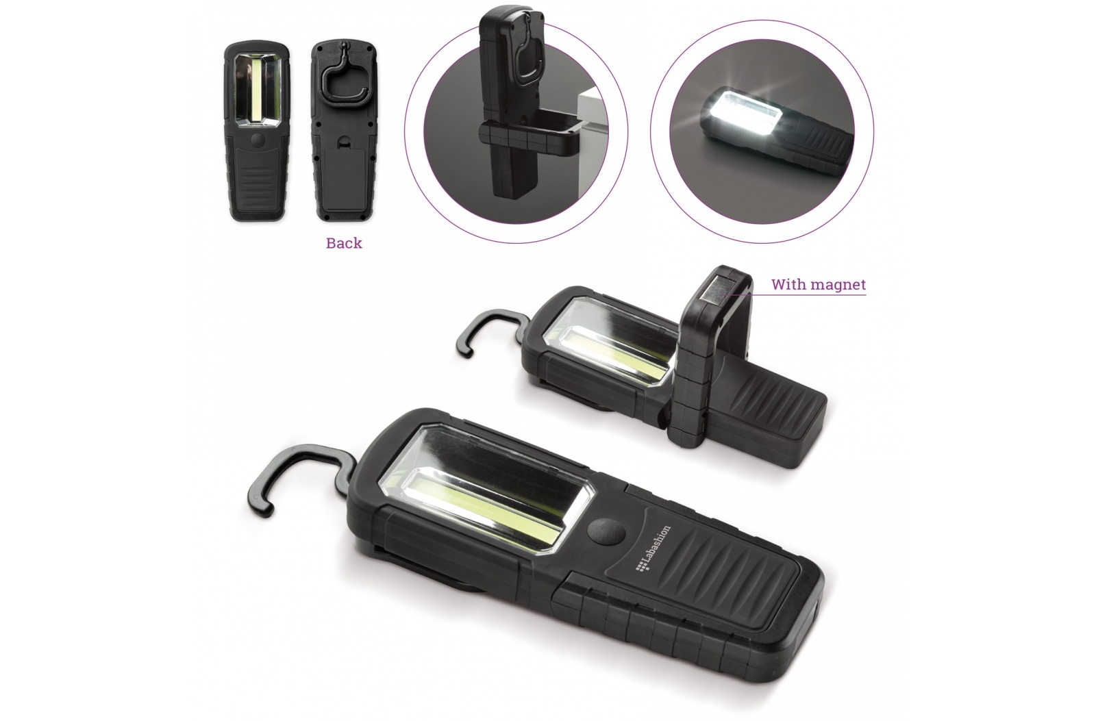 Justerbart magnetisk standlys - Benjamin