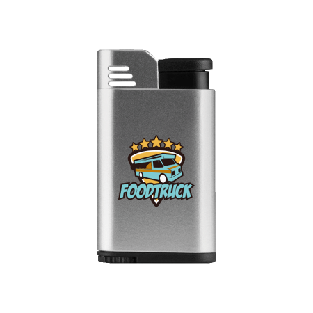 Quattro Metal Jet Flame Lighter - David trykt med logo