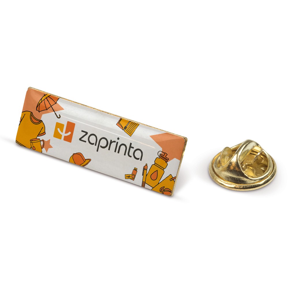 Rektangulær pin med doming og sommerfuglelukning - Værløse