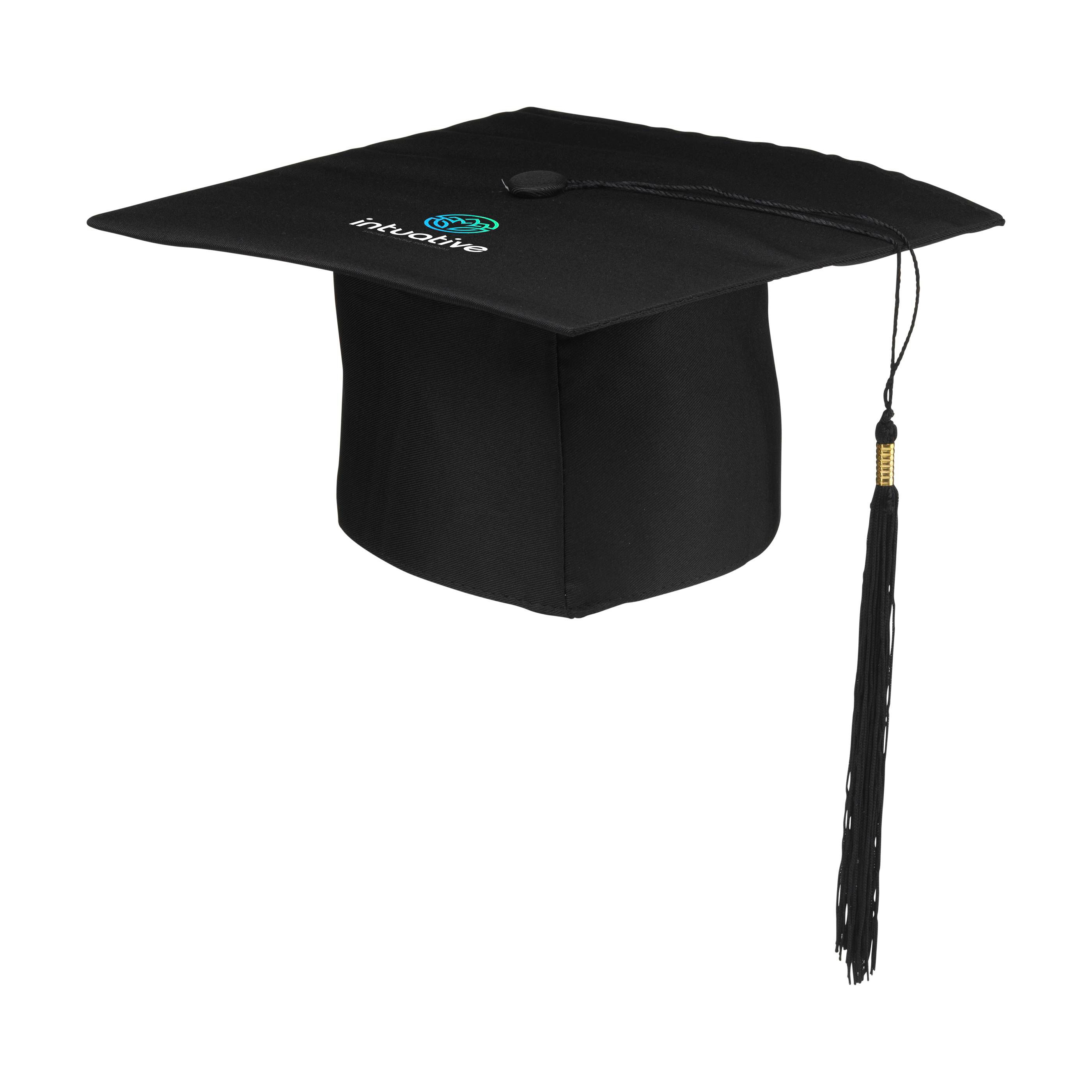 Graduate studenterhat med kvast og logo trykt med logo