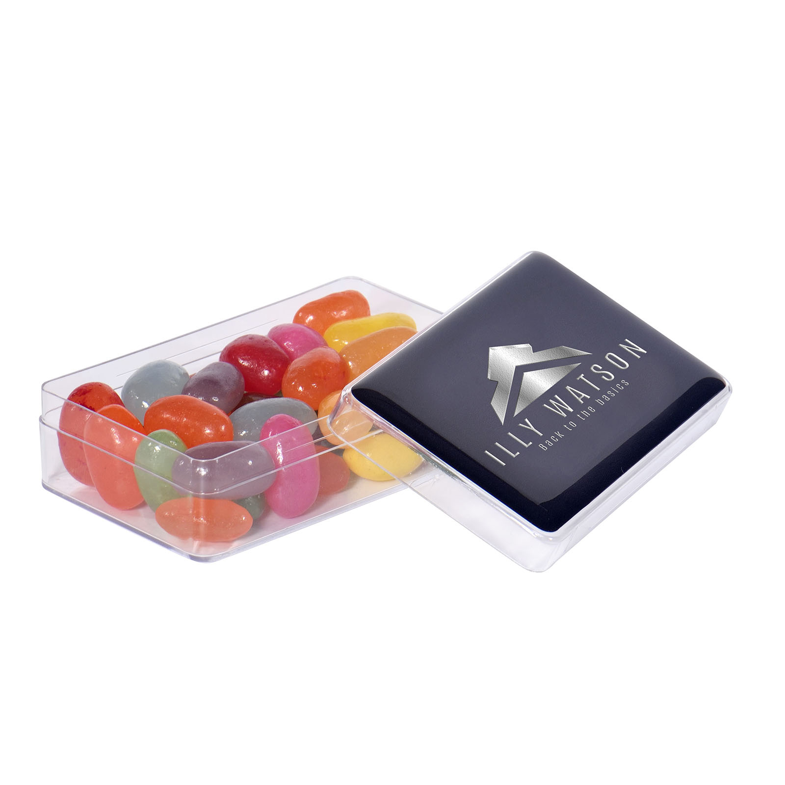 Maxi boks med fuldfarve doming og fyldt med ca. 50g Jellybeans - Mariager