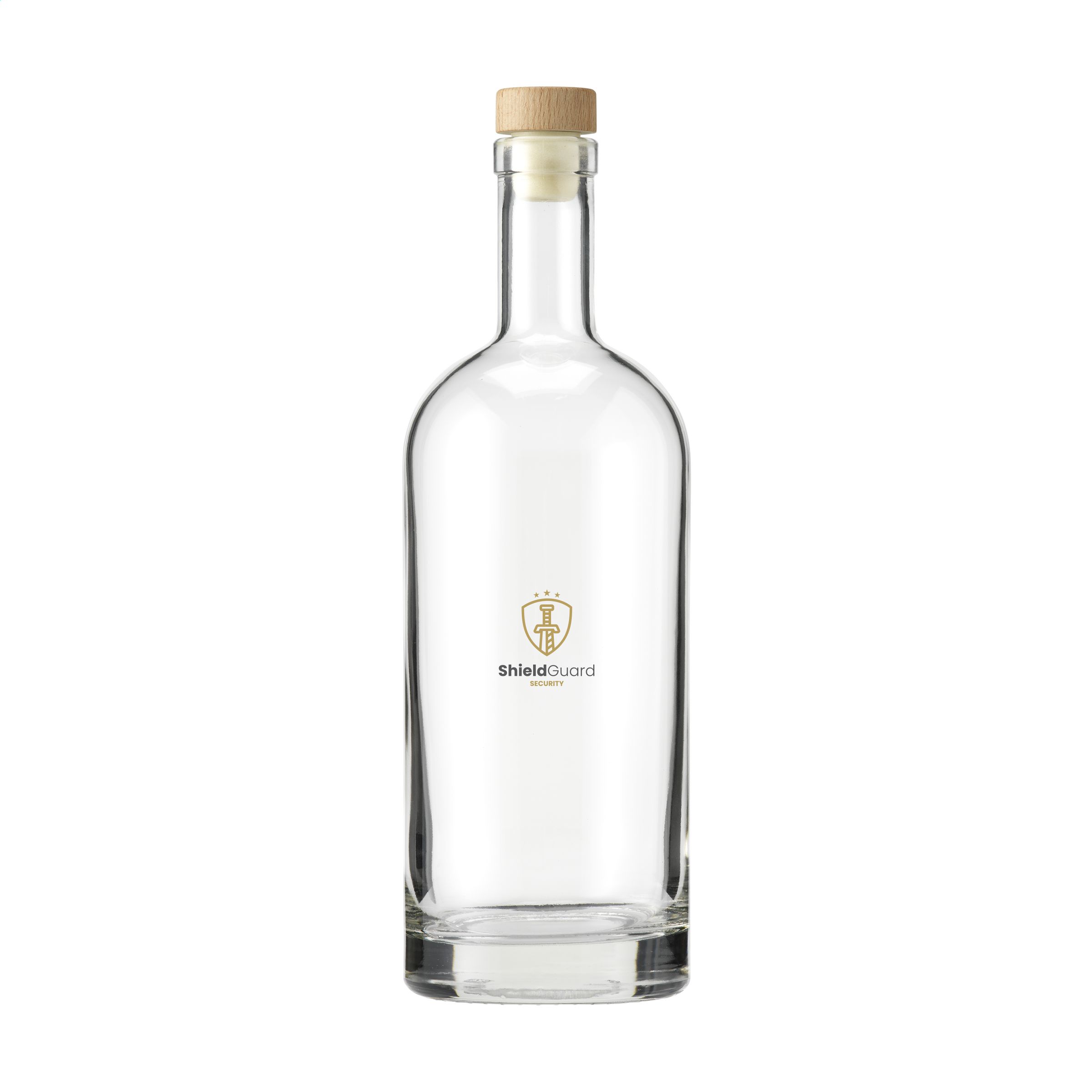 Raffineret Glasflaske med Trælåg 1L - Johanne