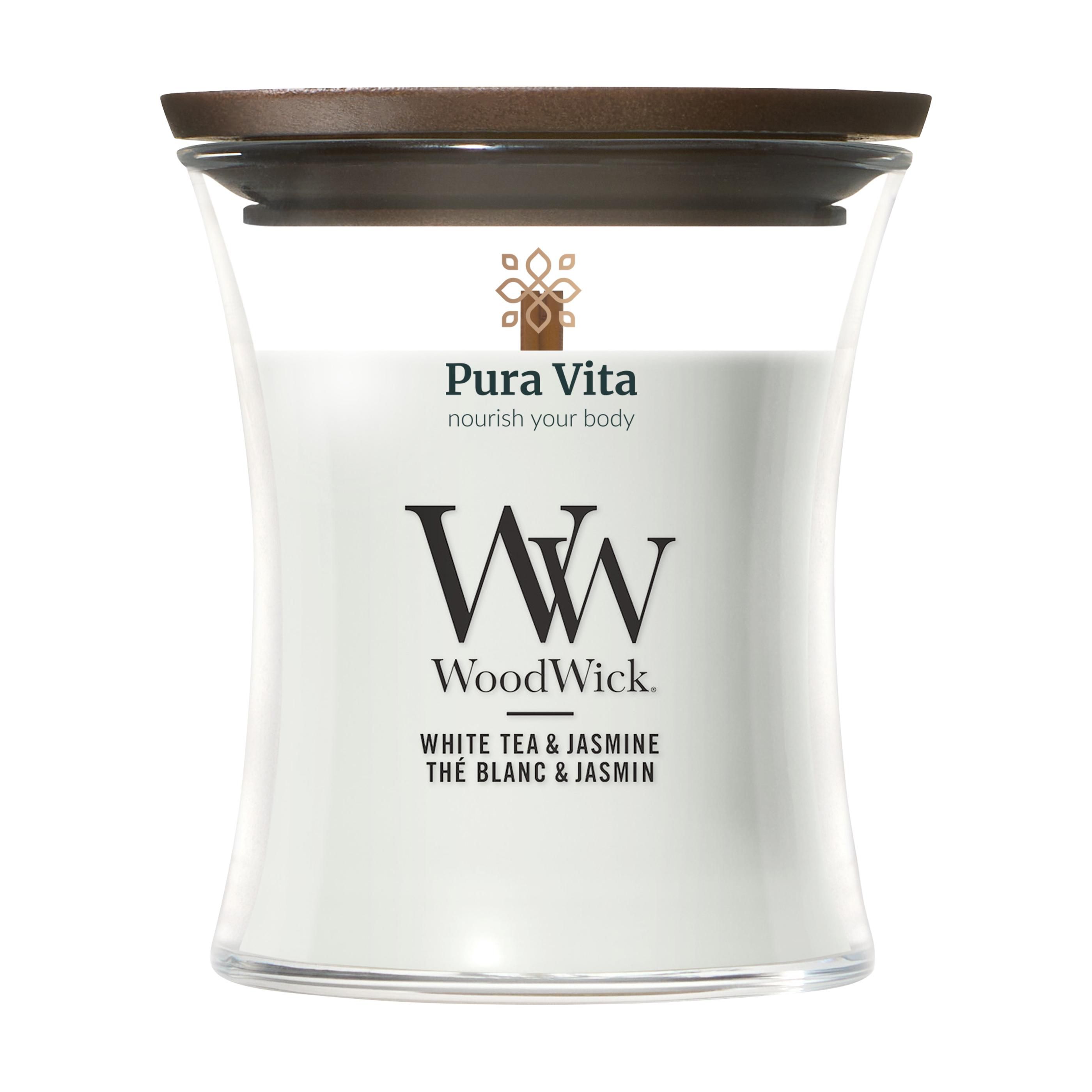 WoodWick Hvid Te & Jasmin Mini Lys duftlys