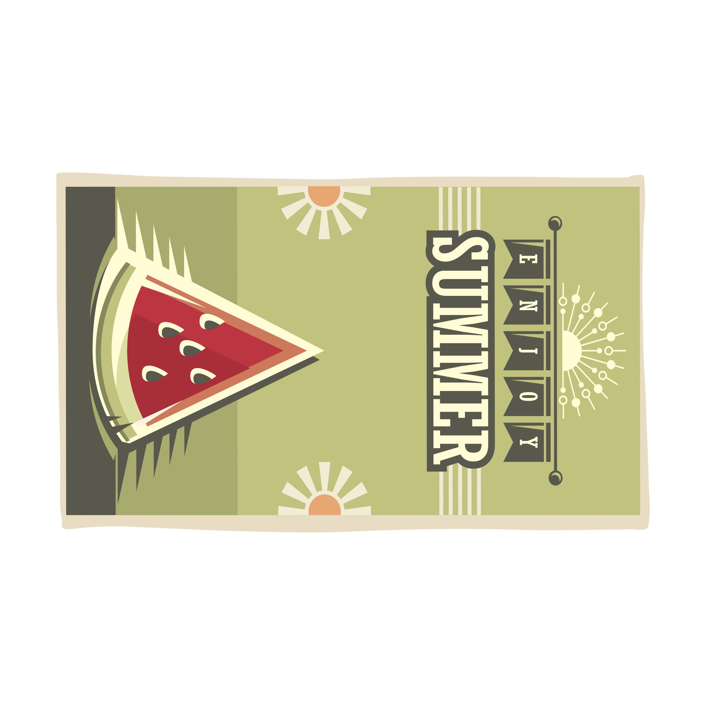 Luksuriøst strandhåndklæde i fuldfarvet print lavet af RPET og bomuld - Frej