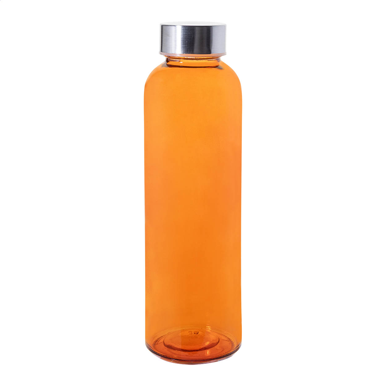 Konga drikkeflaske i glas med låg i rustfrit stål, 500 ml, med jeres logo