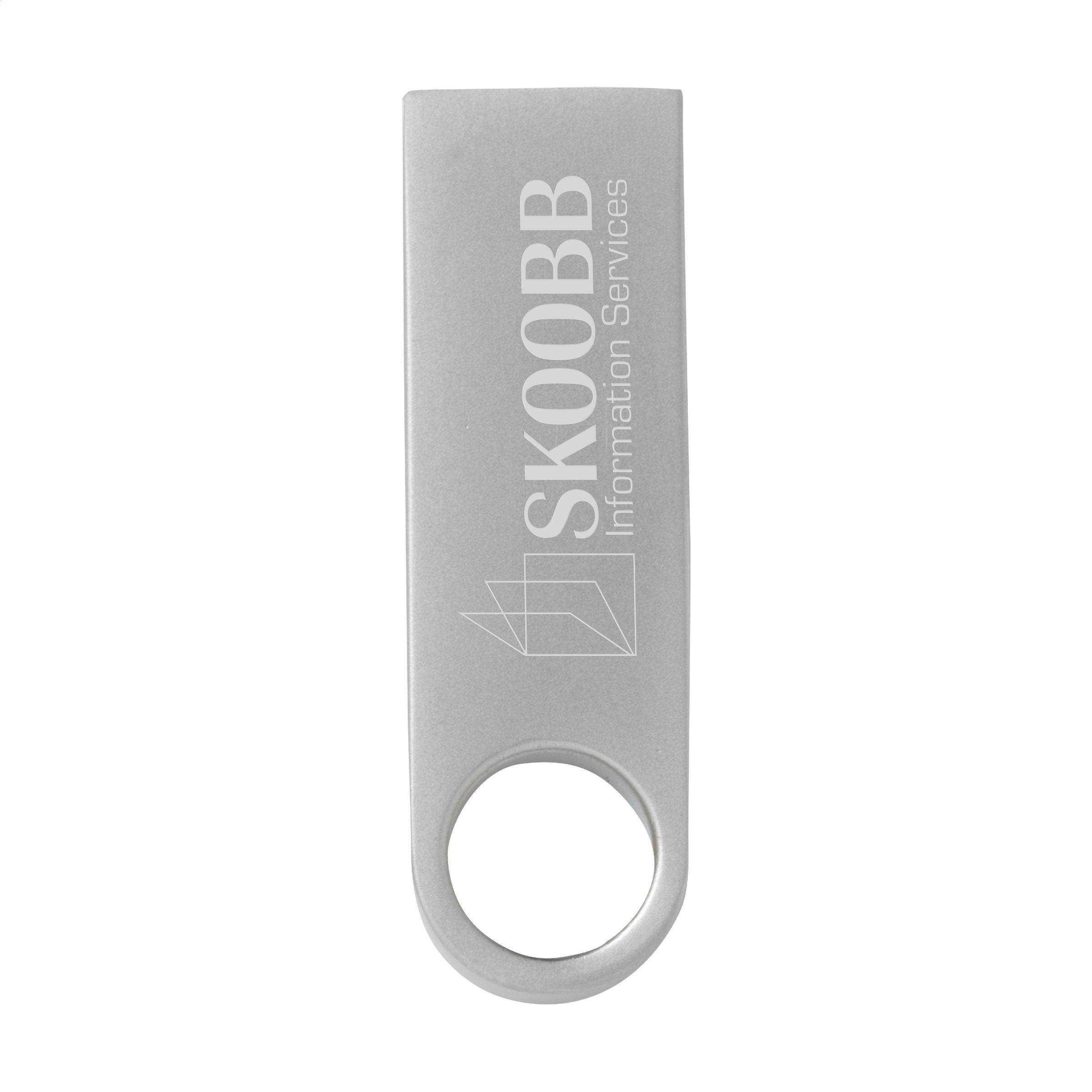 Sølv Stål USB-nøgle - Stenlille