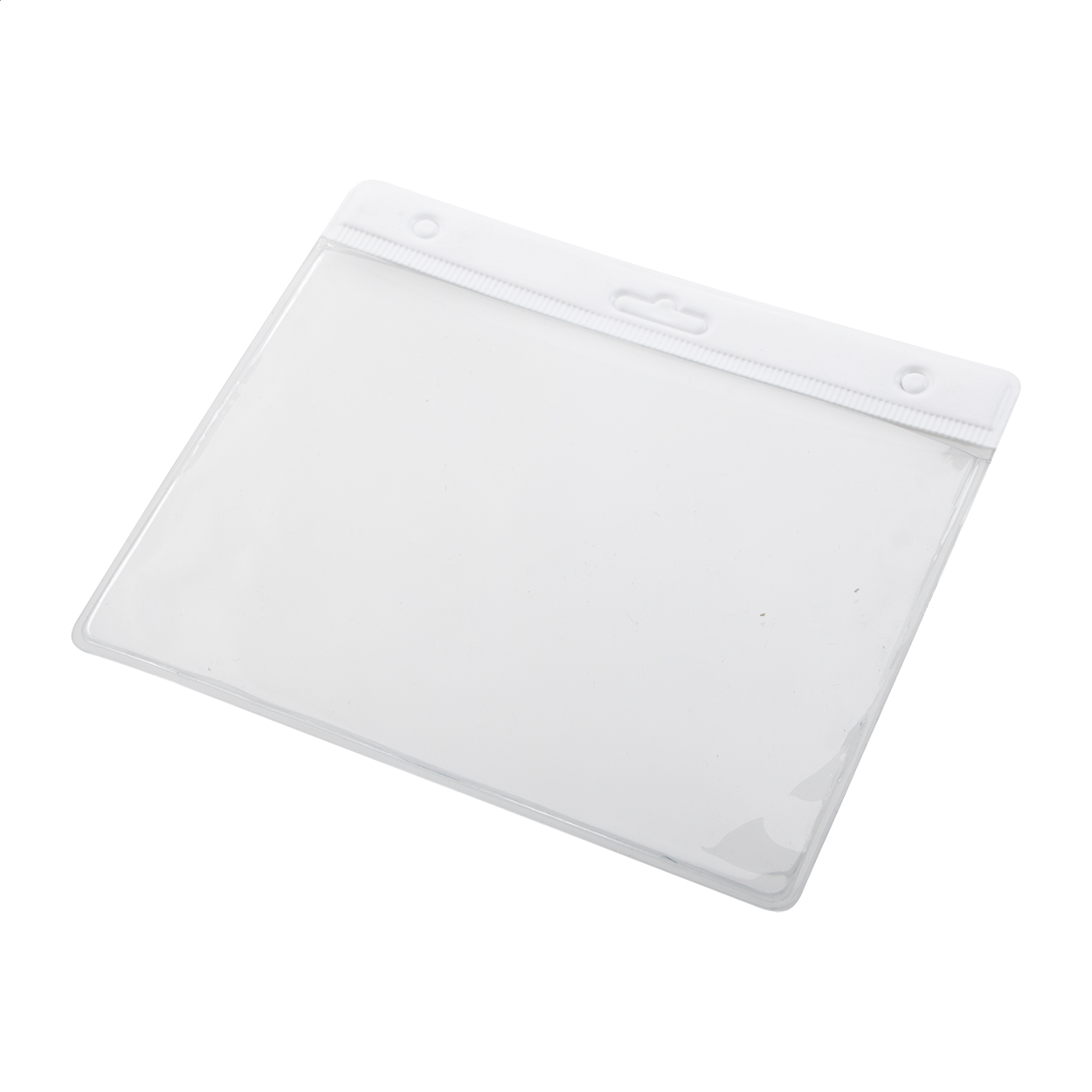Bahhol gennemsigtig PVC-kortholder med farvet top, trykt med logo trykt med logo