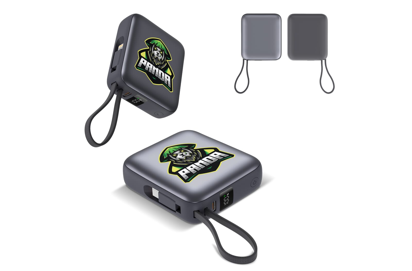 Nova Powerbank 22.5W Power Delivery med indbyggede kabler 10000 mAh