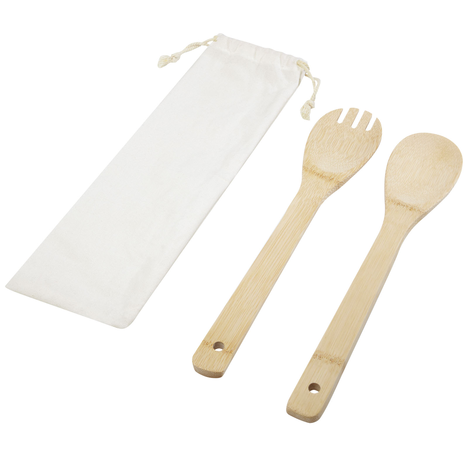 Bambus salatske og gaffel sæt - Ledøje-Smørum