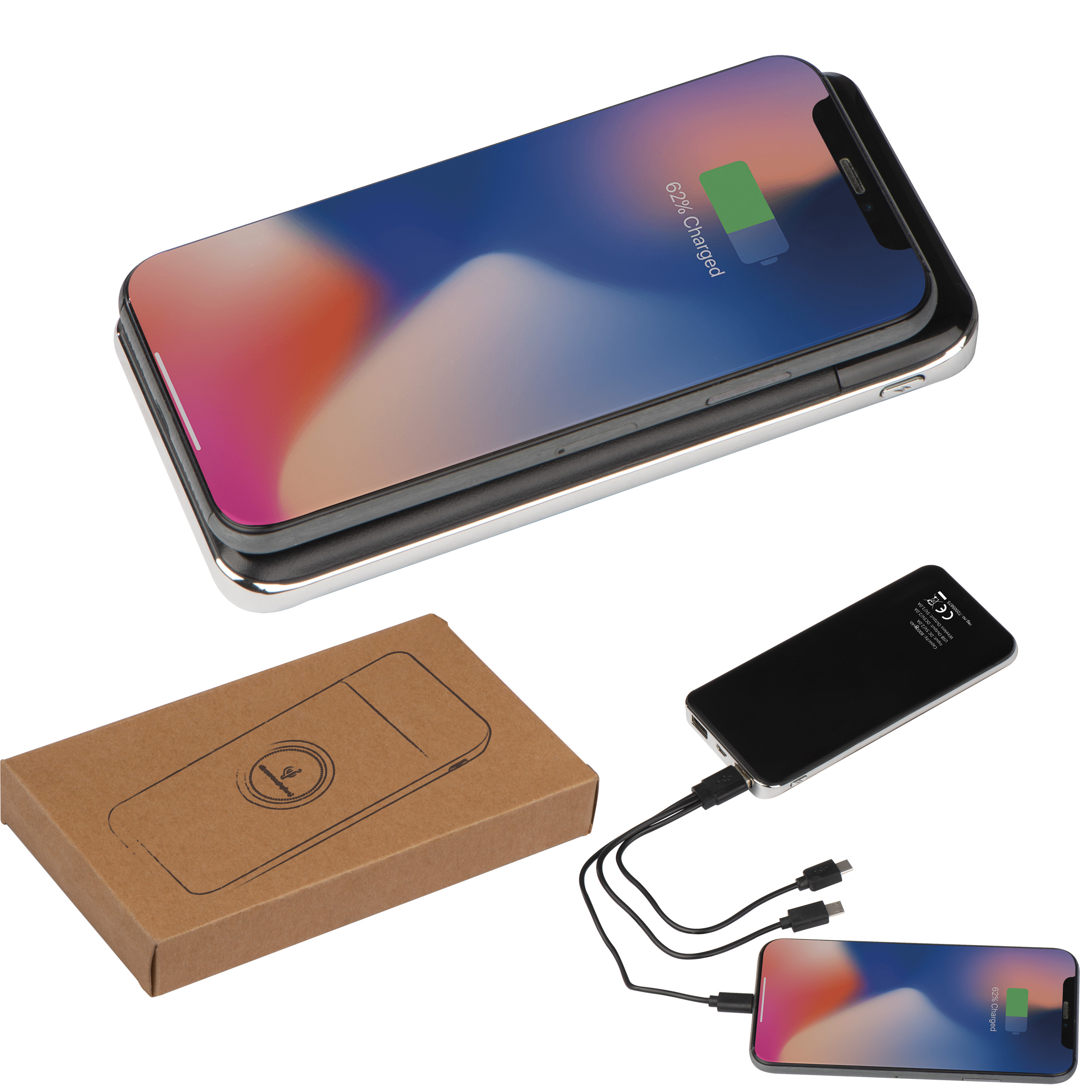 QiCharge Metal Powerbank - Hvalsø