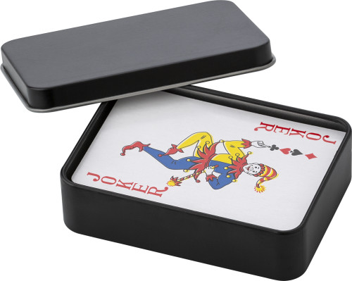 Metaltæske med spillekort - Emil