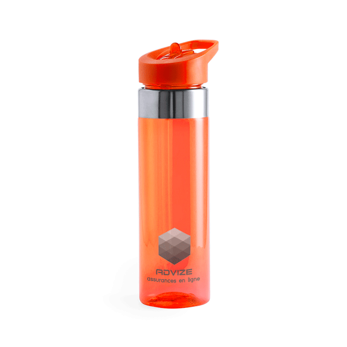 Vandflaske med høj kapacitet, varmebestandig, BPA-fri, Tritan med rustfrit stål øverste ring og sikker skruelåg - Noah