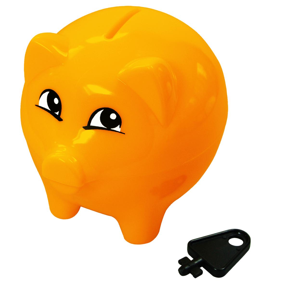 Trykt Plastik Sparegris med Matchende Nøgle - Vallensbæk