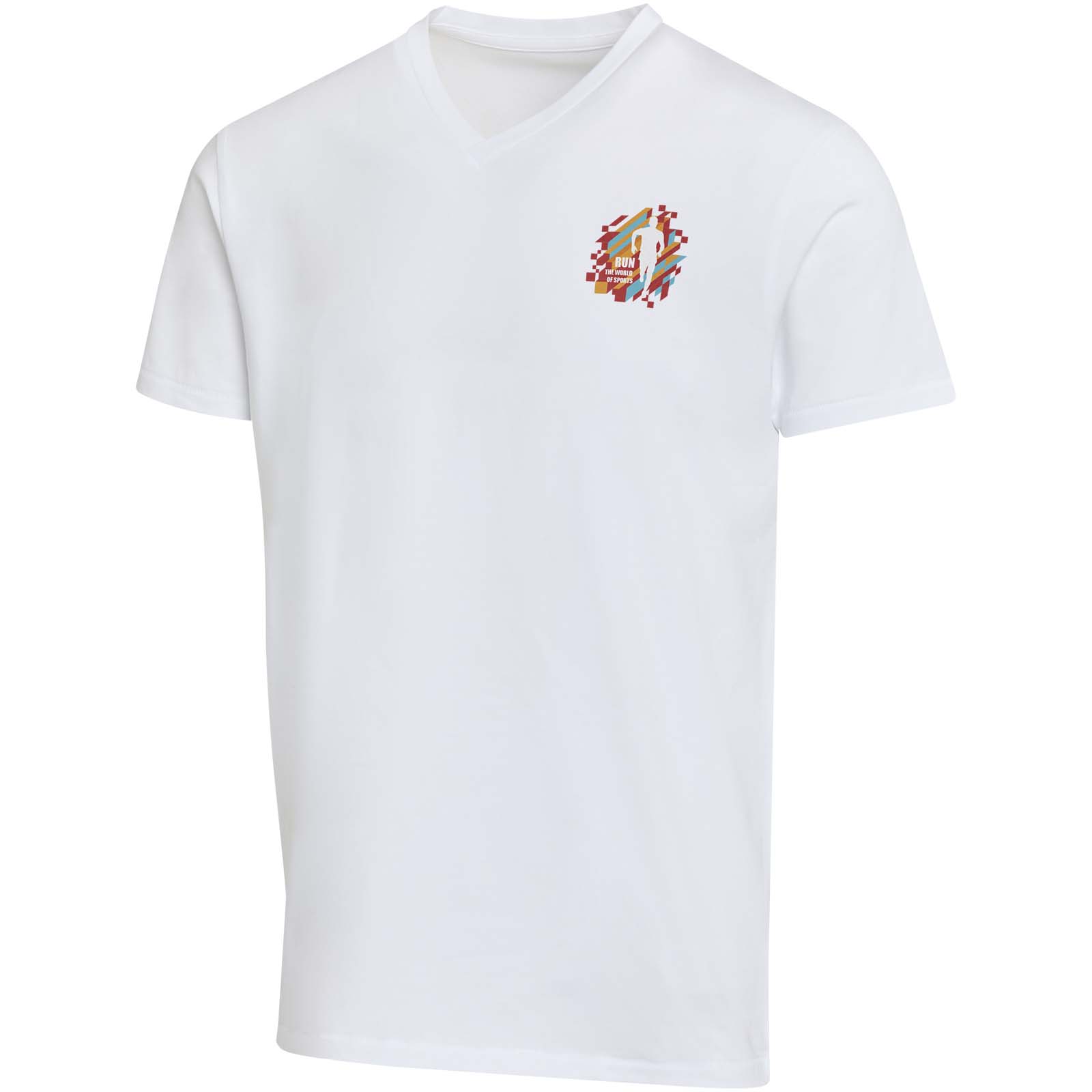 Økologisk V-hals T-shirt med Korte Ærmer - Anne trykt med logo