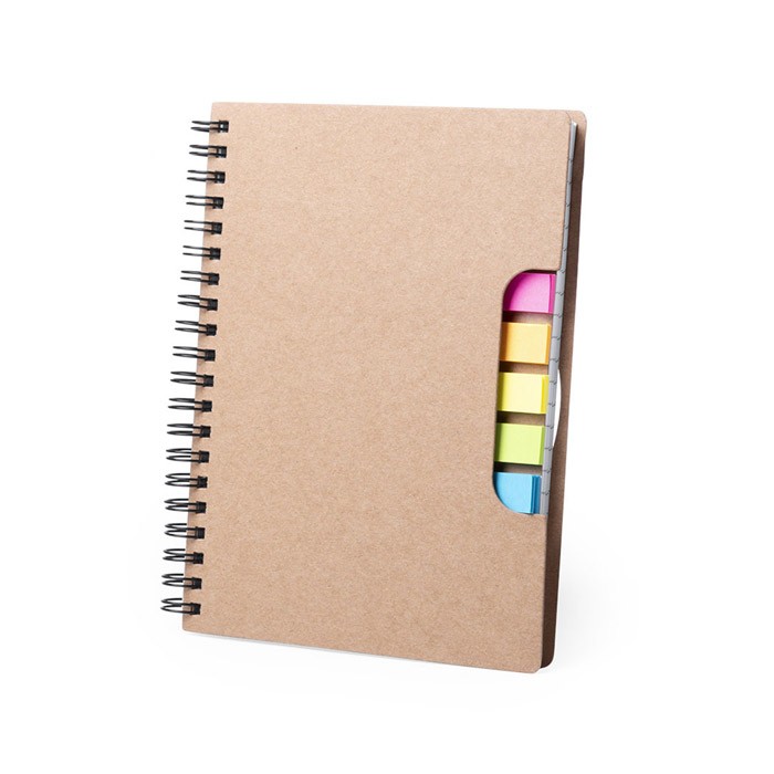 Genbrugt papring notepad med selvklæbende noter - Pia