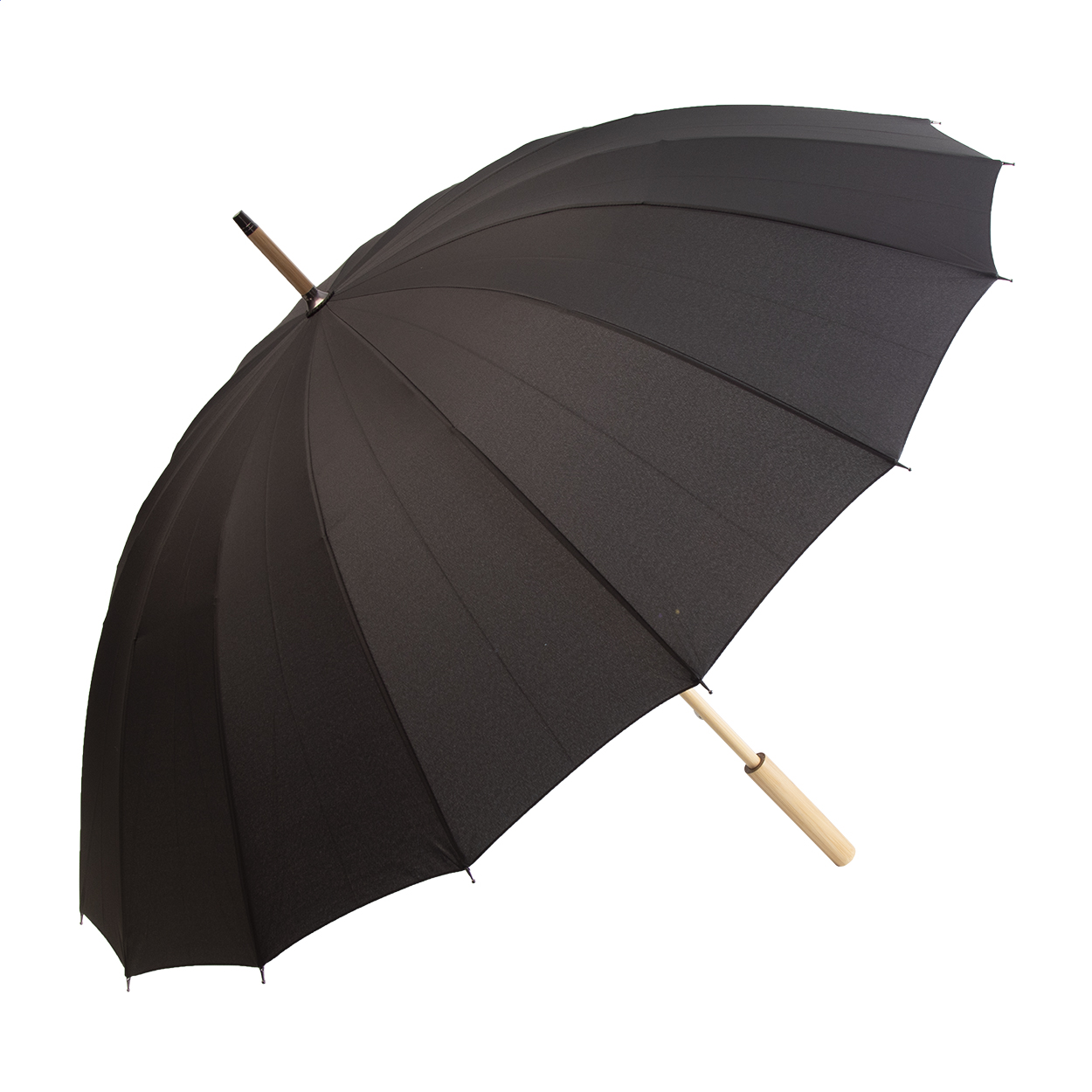 Takeboo stormparaply i RPET med bambushåndtag og jeres logo