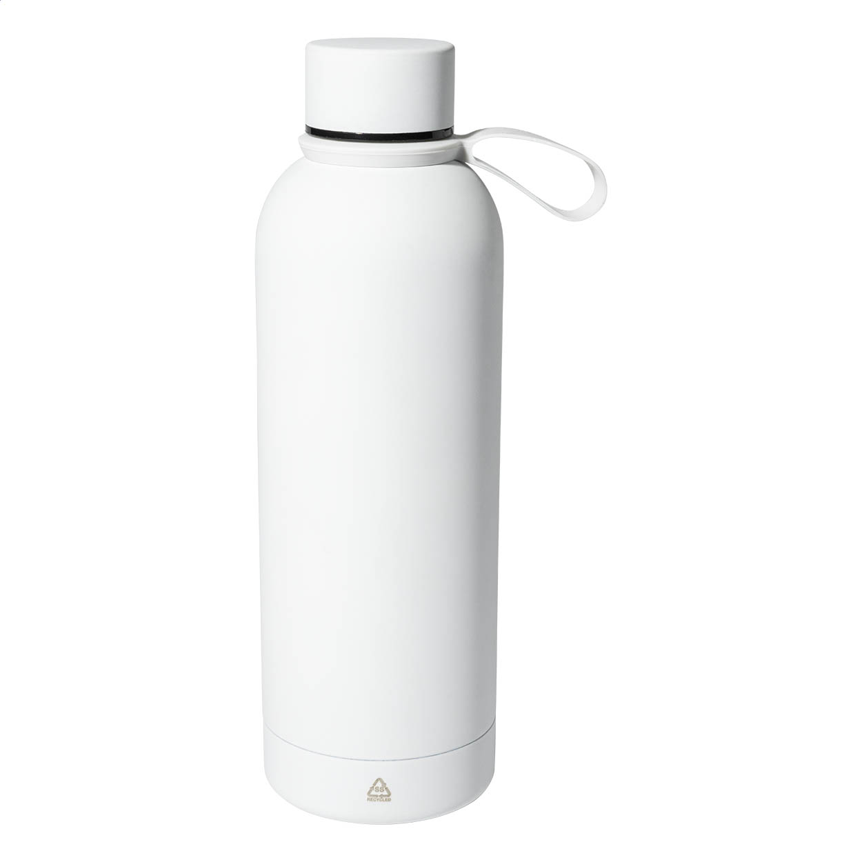 Khumbu termoflaske i genbrugt stål med gummifinish og hank, 500 ml, med logo
