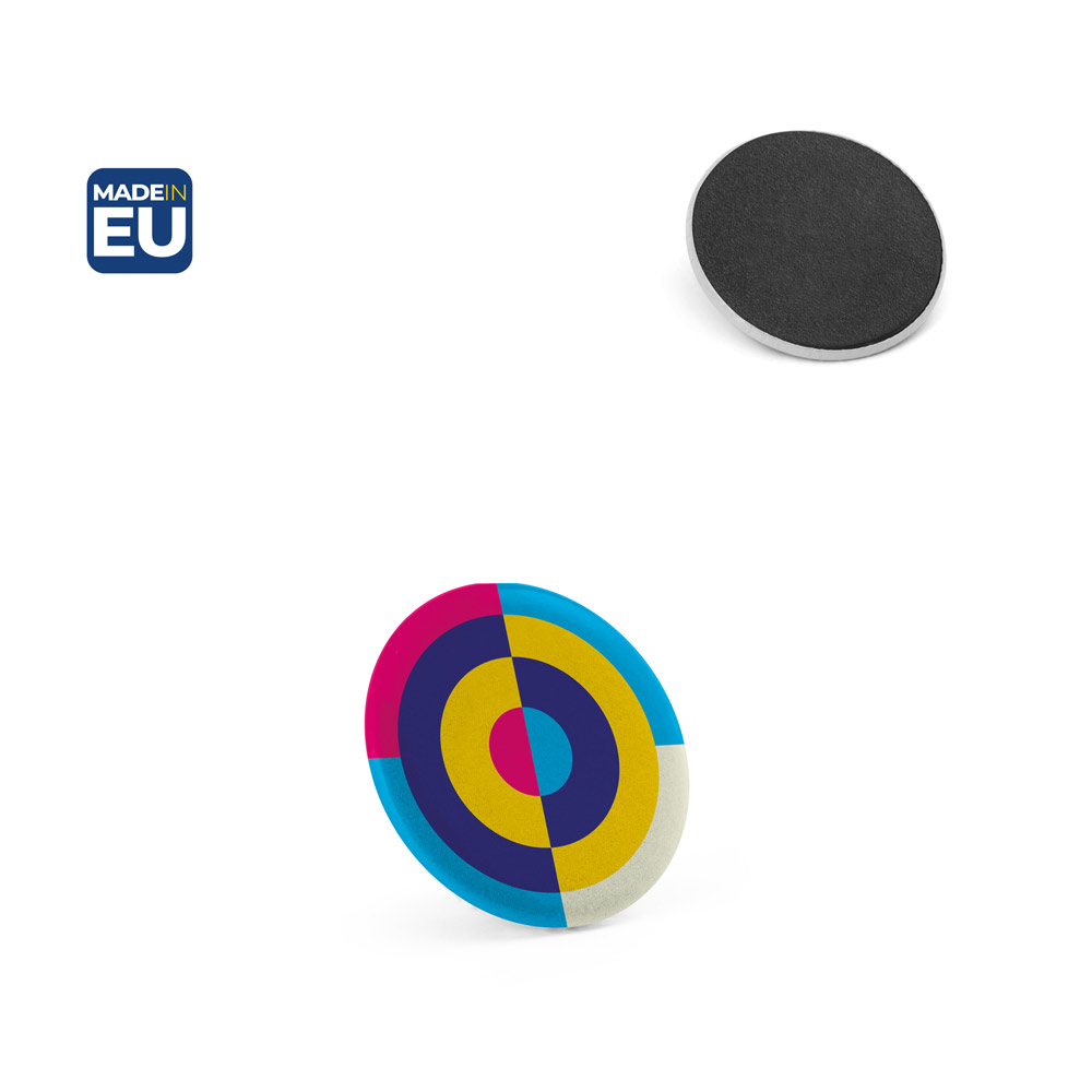 Button P'IN 2 magnetisk, med jeres logo, ø25 mm