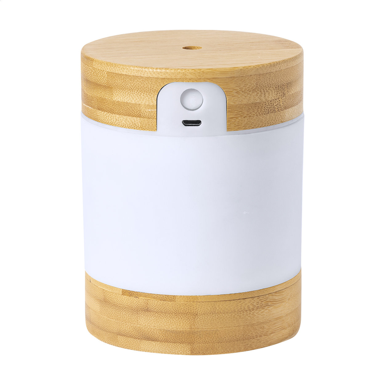 Bohumi luftfugter til skrivebordet i bambus med LED, 250 ml, logo trykt med logo