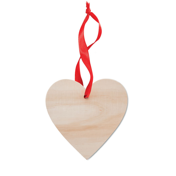 Hjerteformet Træ Dekoration Bøjle - Hanne