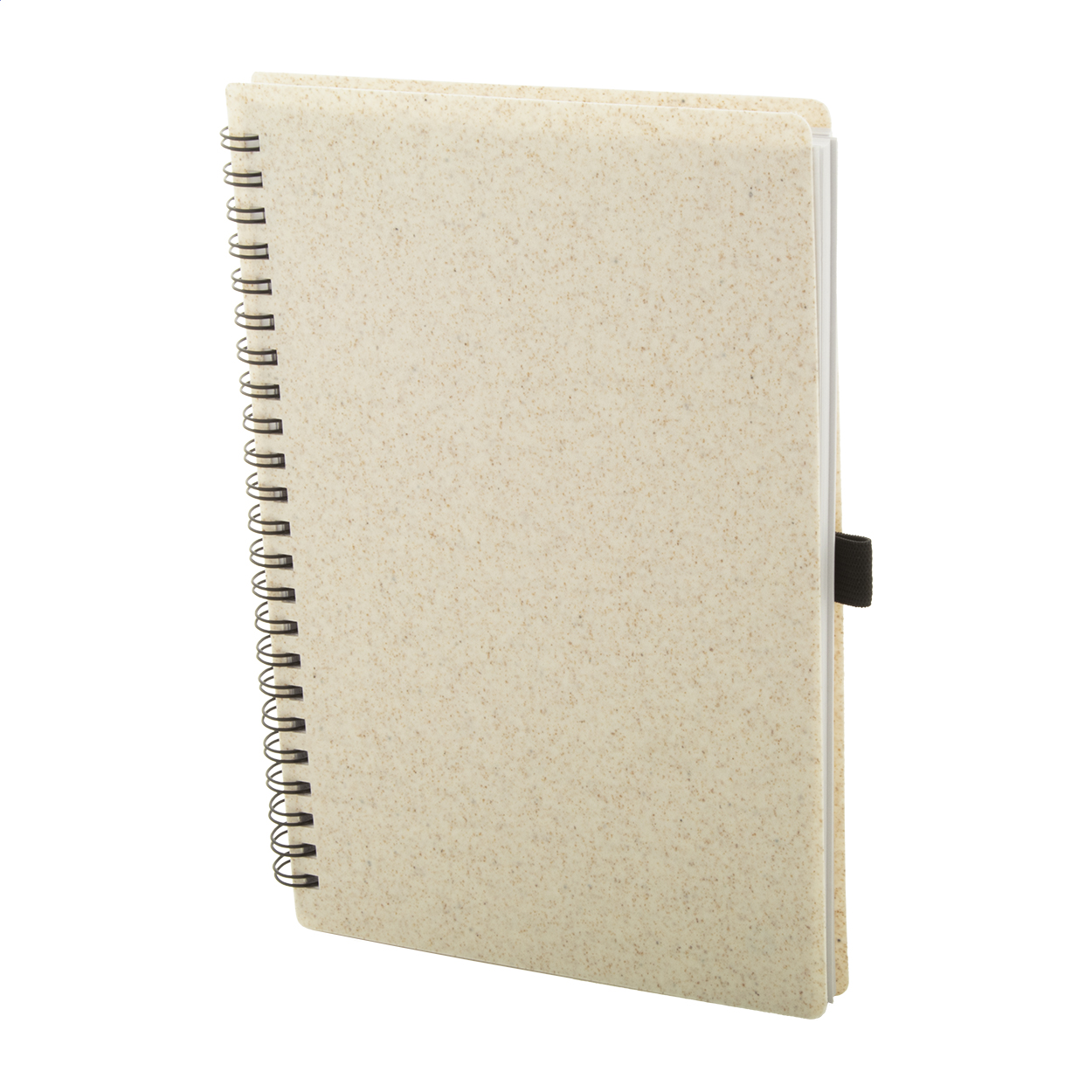WheaNote A5 spiralnotesbog med omslag af hvedestrå og logo