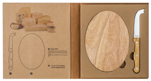 Tilpasset indgraveret ostesæt trykt med logo