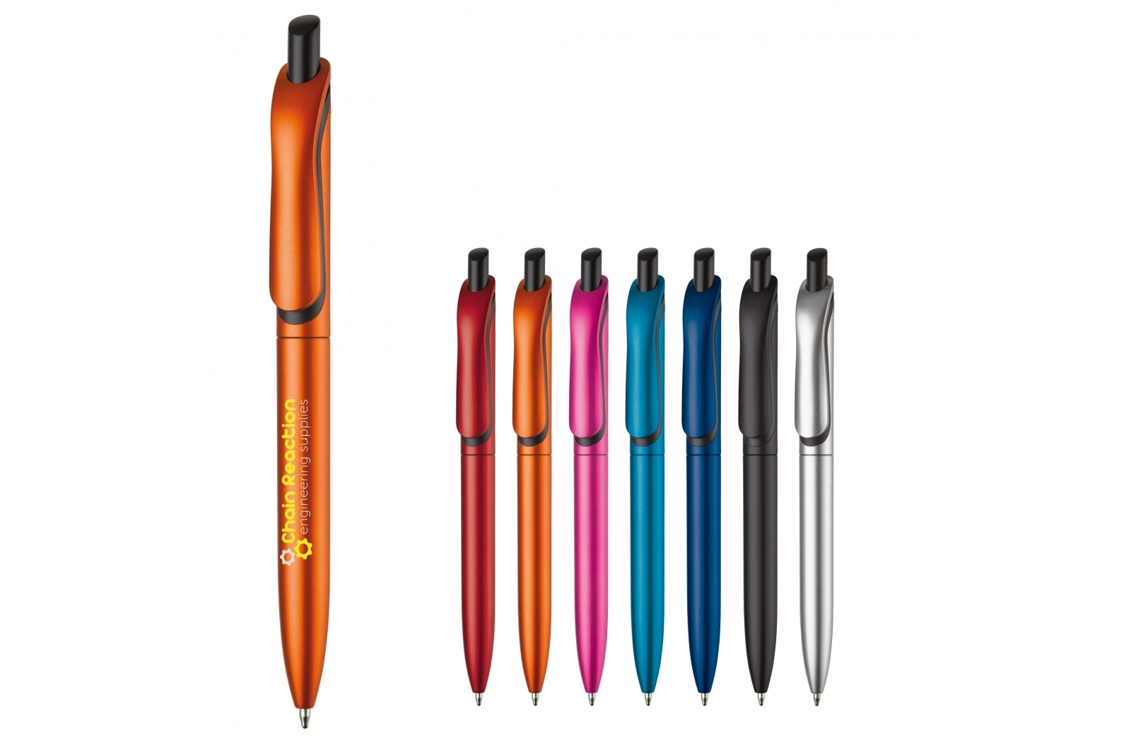 Trendy metallisk jumbo kuglepen - village