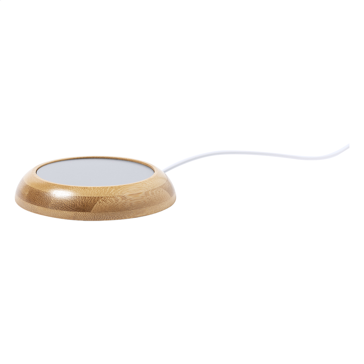 Keemun USB-kopvarmer i bambus med USB-kabel, trykt med jeres logo trykt med logo